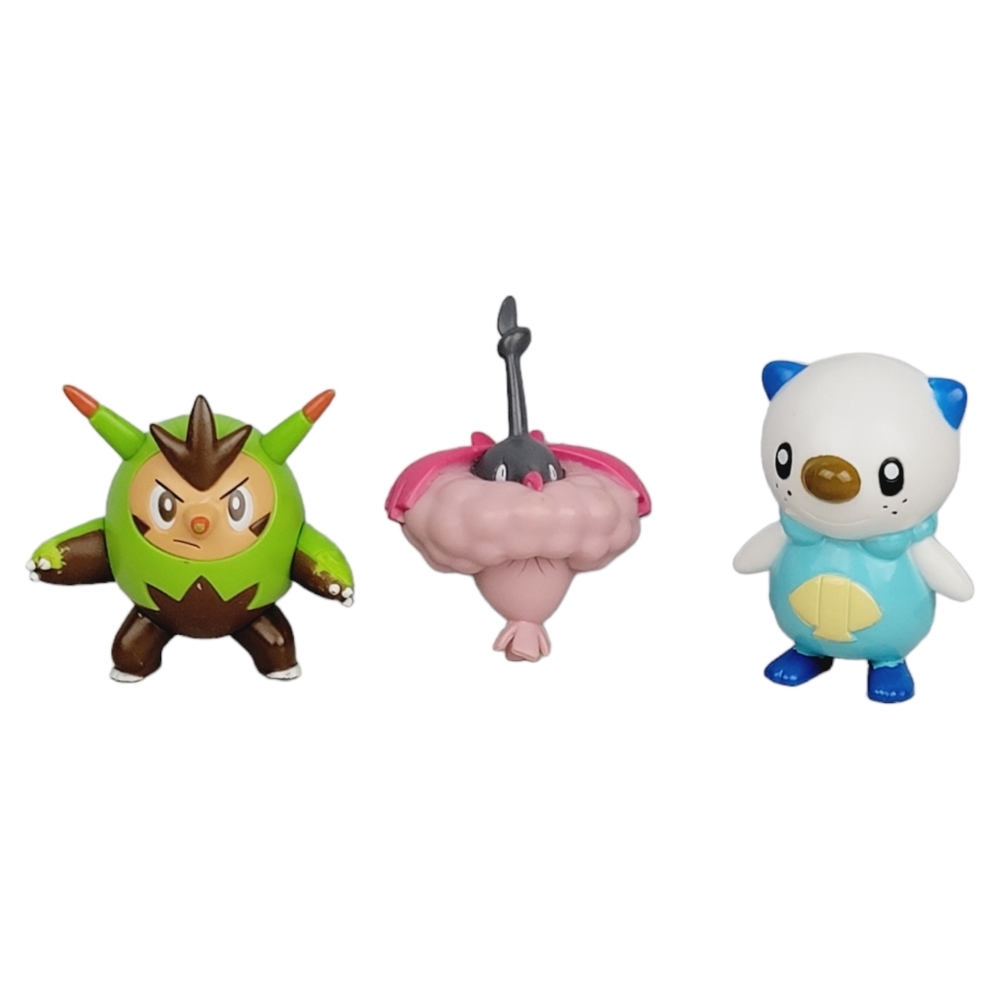 Pokémon Figures 2.5" Oshawott, Quilladin, & Wormadam Trash